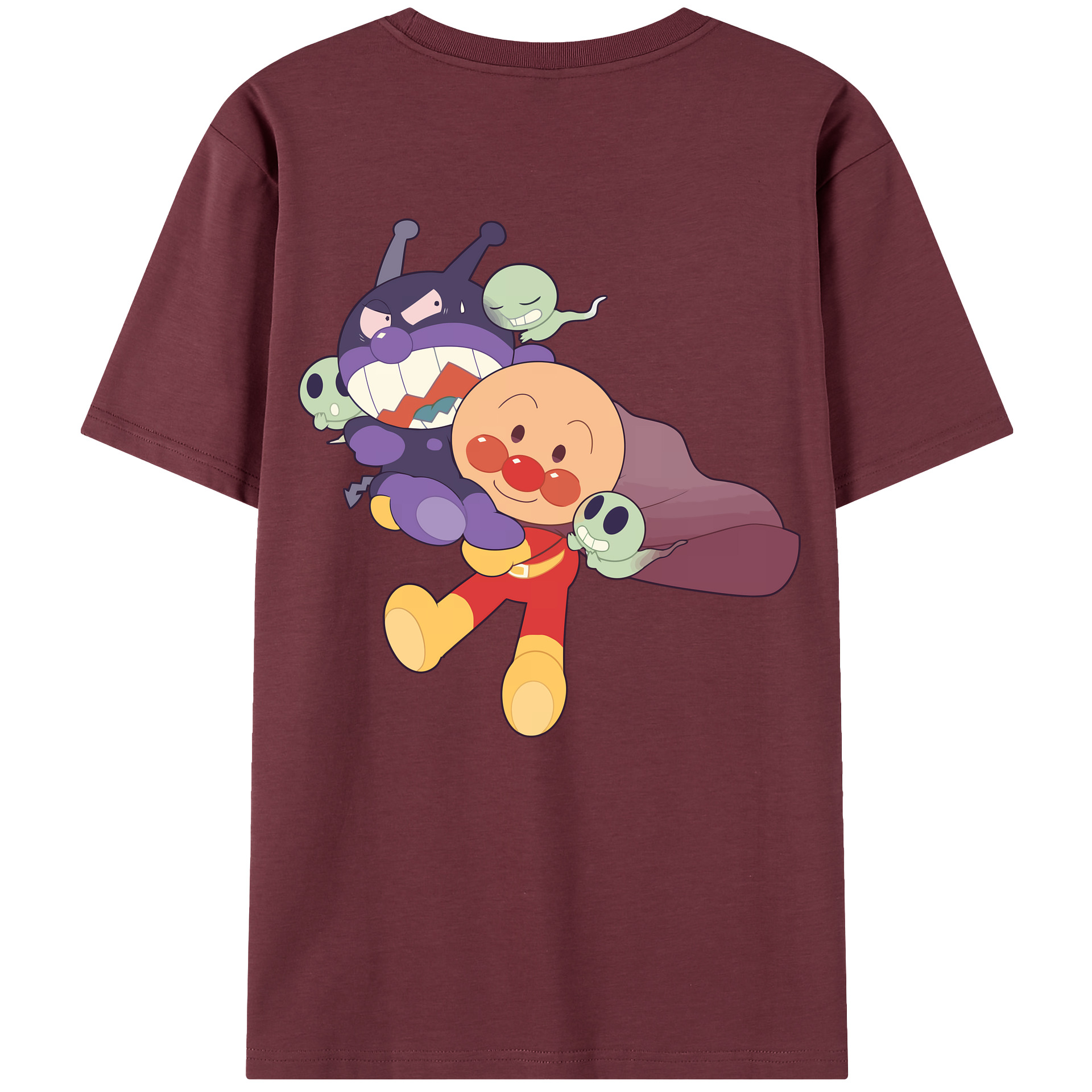 （画像用） アンパンマン Anpanman 綿100％半袖Tシャツ（背面プリント）